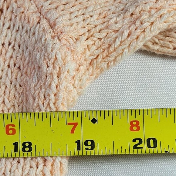 Joie Sweater Size S Puff Half Sleeve Knit Crew Neck Space Dye Orange White Una - Picture 9 of 11
